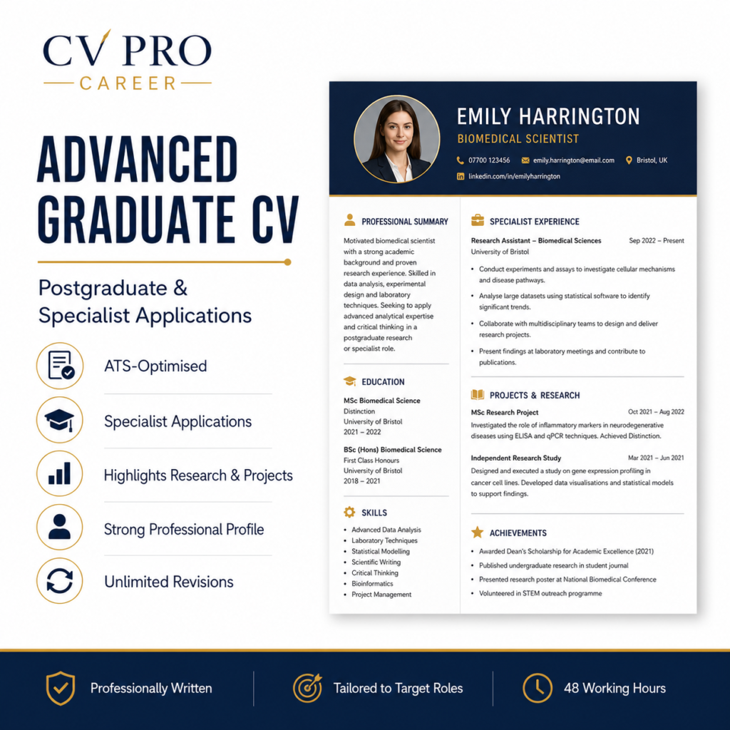 Advanced Graduate CV