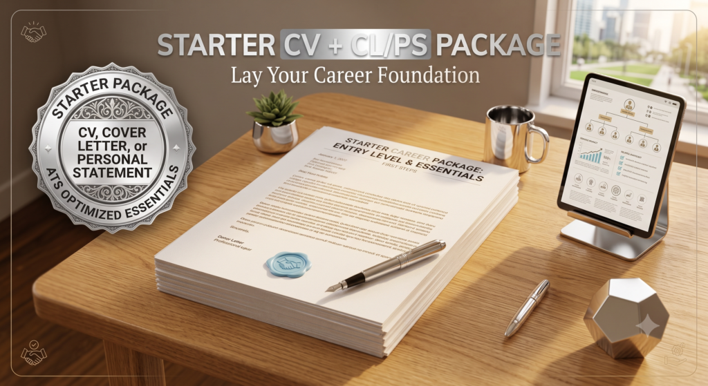 Career Starter CV + Cover Letter or Personal Statement (0-3 Years)