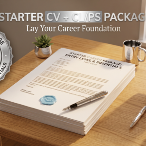 Career Starter CV + Cover Letter or Personal Statement (0-3 Years)