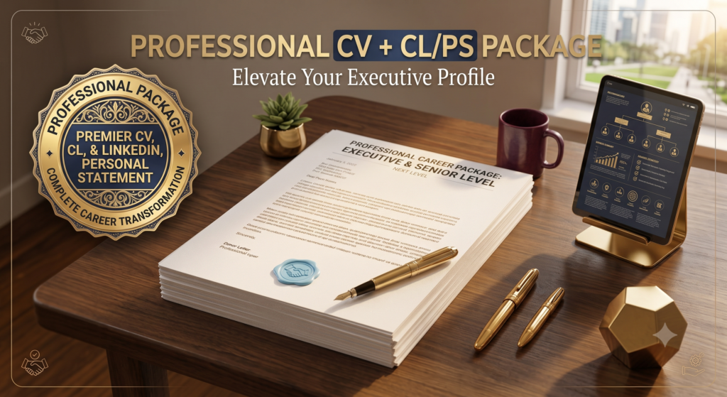 Professional CV + Cover Letter or Personal Statement (3 Years+)